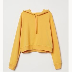mustard yellow xs H&M long sleeve crop top